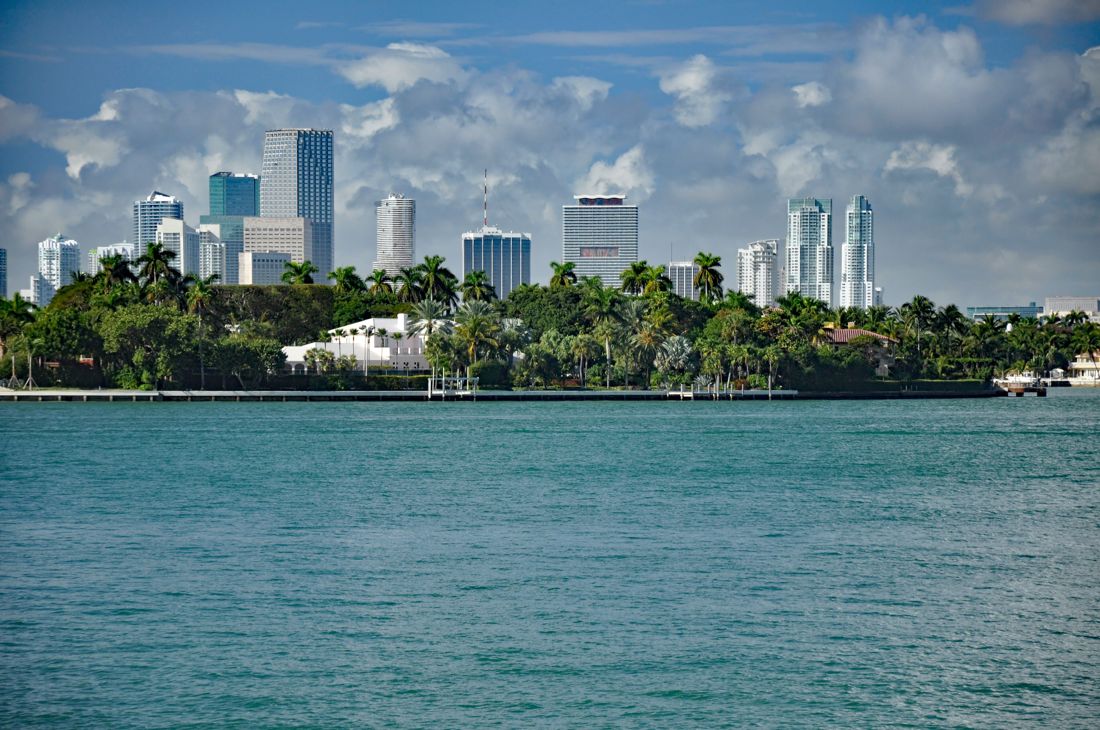 Downtown Miami skyline from Biscayne Bay